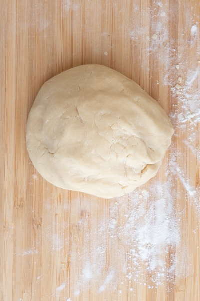 Form a compact dough on a flat surface.