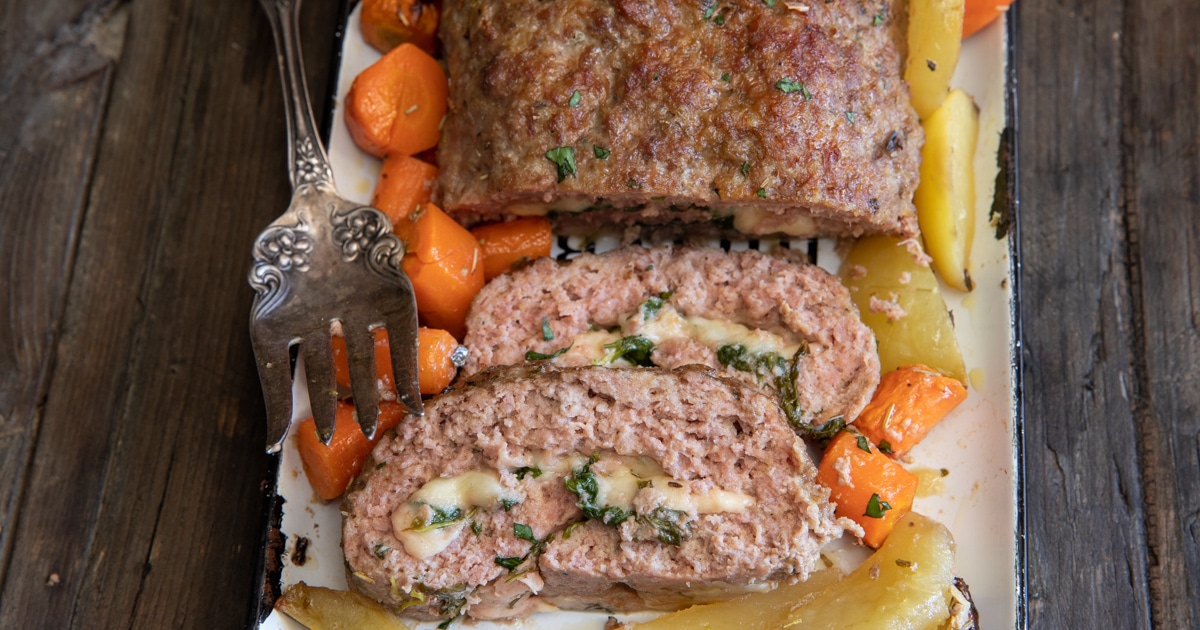 Italian Stuffed Meatloaf Recipe - An Italian in my Kitchen