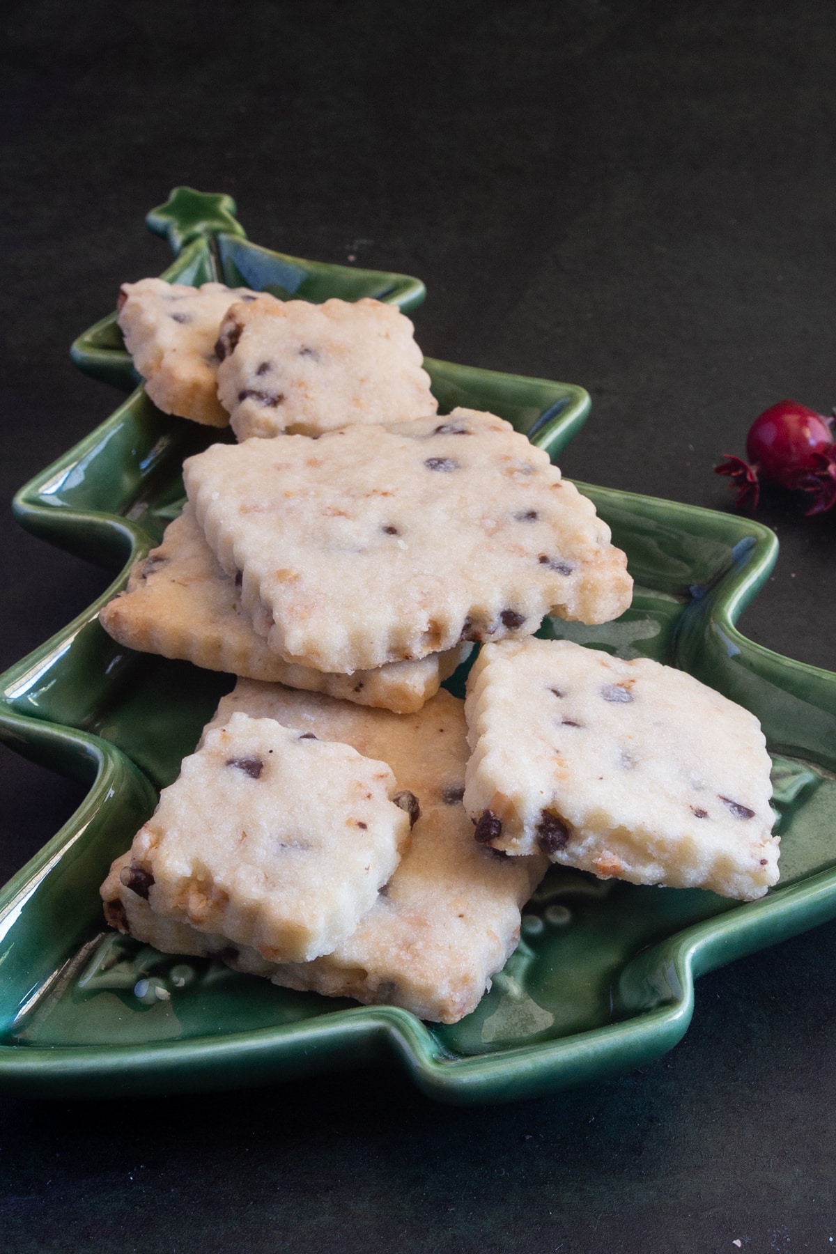 Chocolate Almond Shortbread Cookies Recipe - An Italian in my Kitchen Chocolate Almond Shortbread Cookies Recipe - An Italian in my Kitchen