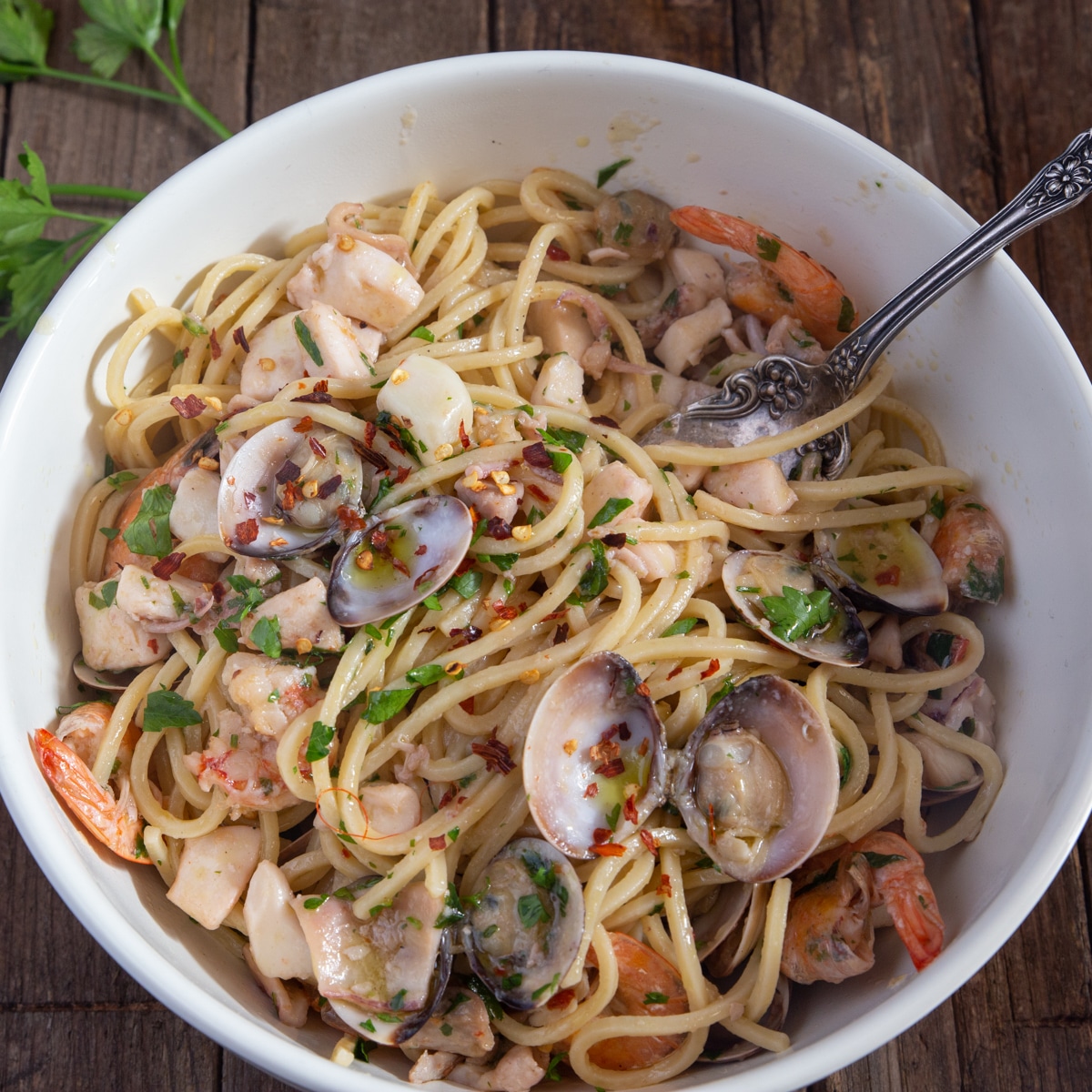 Creamy Seafood Medley with Pasta