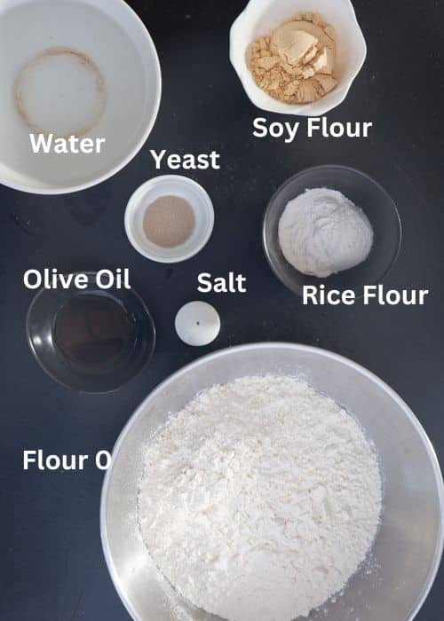Ingredients for the pizza.