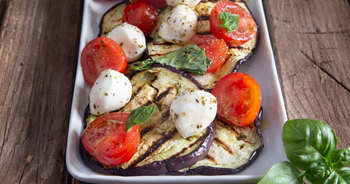 Italian Grilled Eggplant Caprese