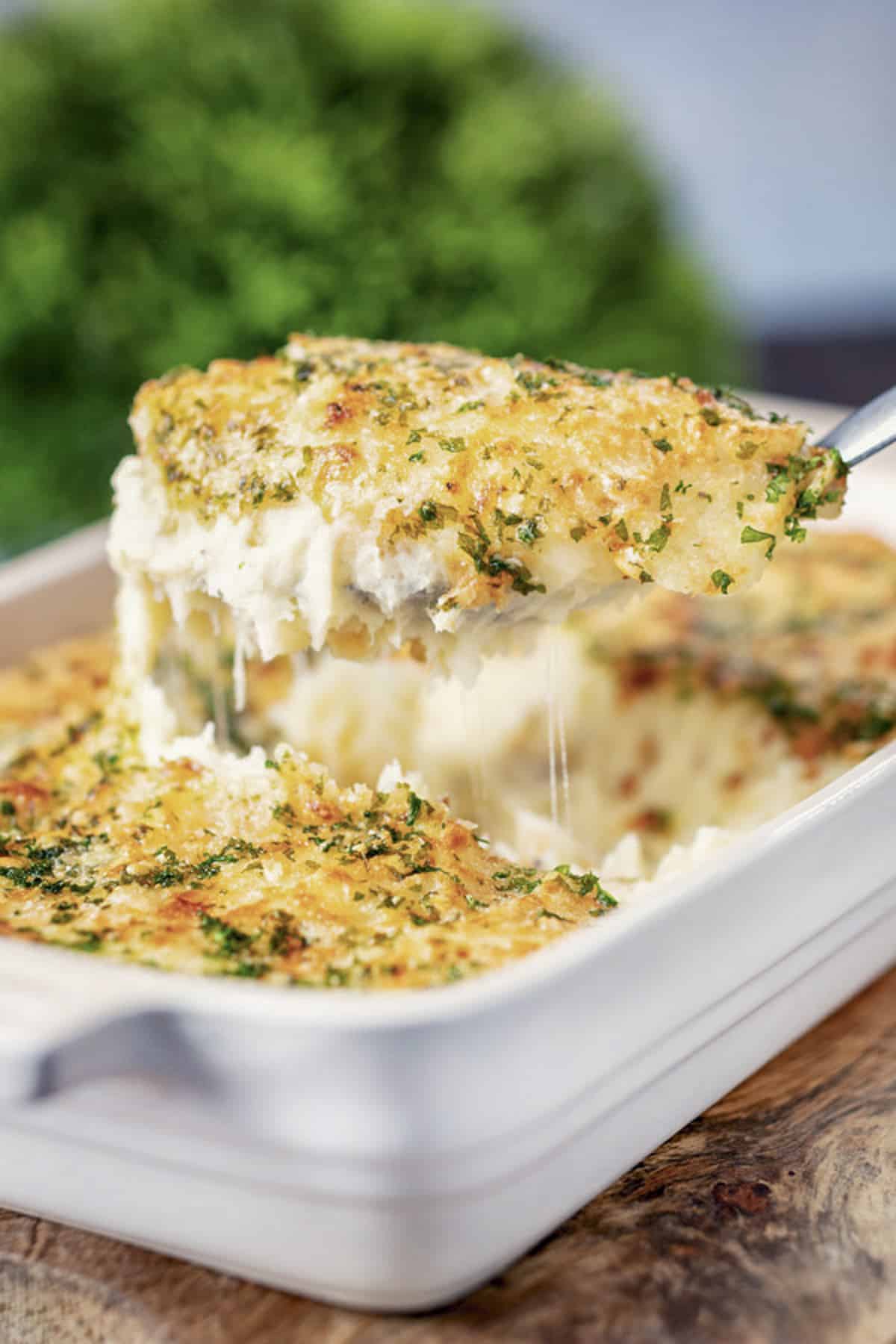 Baked Cheesy Mashed Potato - An Italian in my Kitchen