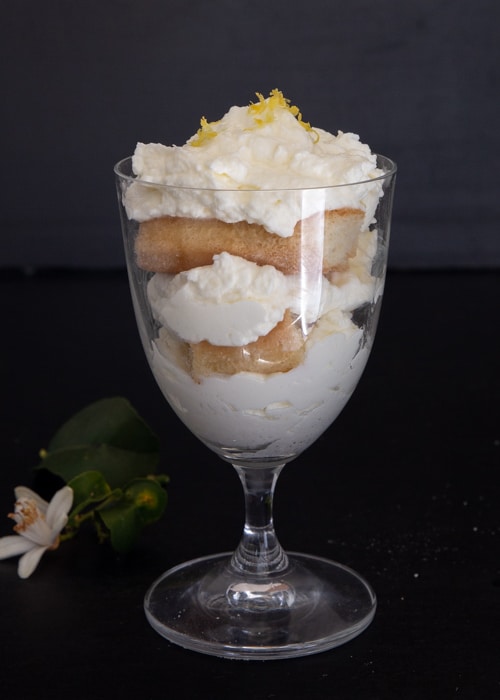 Creamy dessert in a glass.