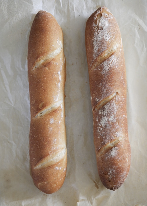 The baked baguette.