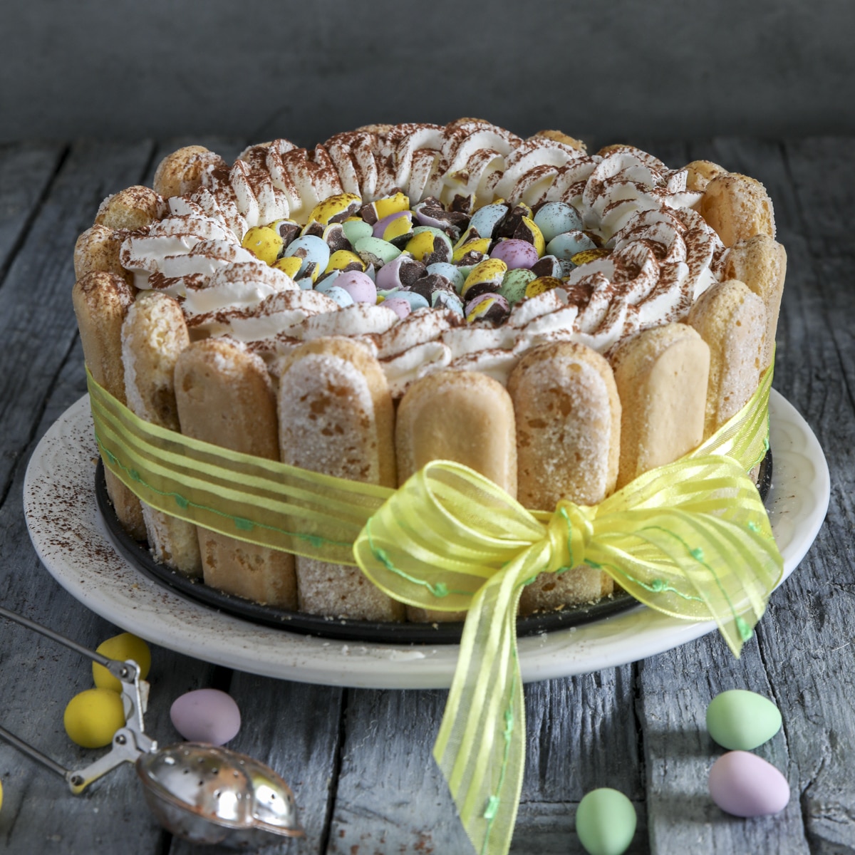 No Bake Tiramisu Charlotte