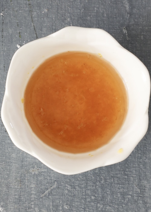 Limoncello, mixed in a bowl.