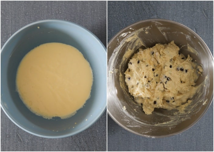 The mixture combined to form a batter.
