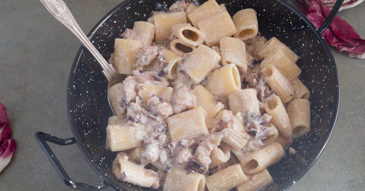 Ricotta, Sausage and Radicchio Pasta Recipe An Italian in my Kitchen