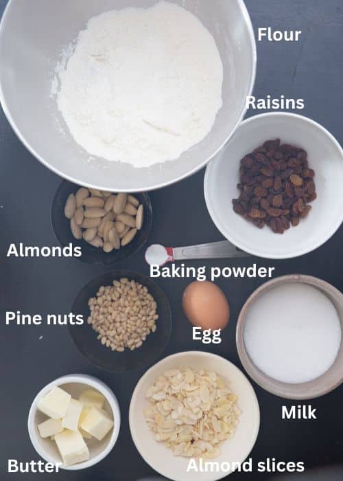 Ingredients in the recipe.