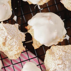 Glazed lemon ricotta cookies.