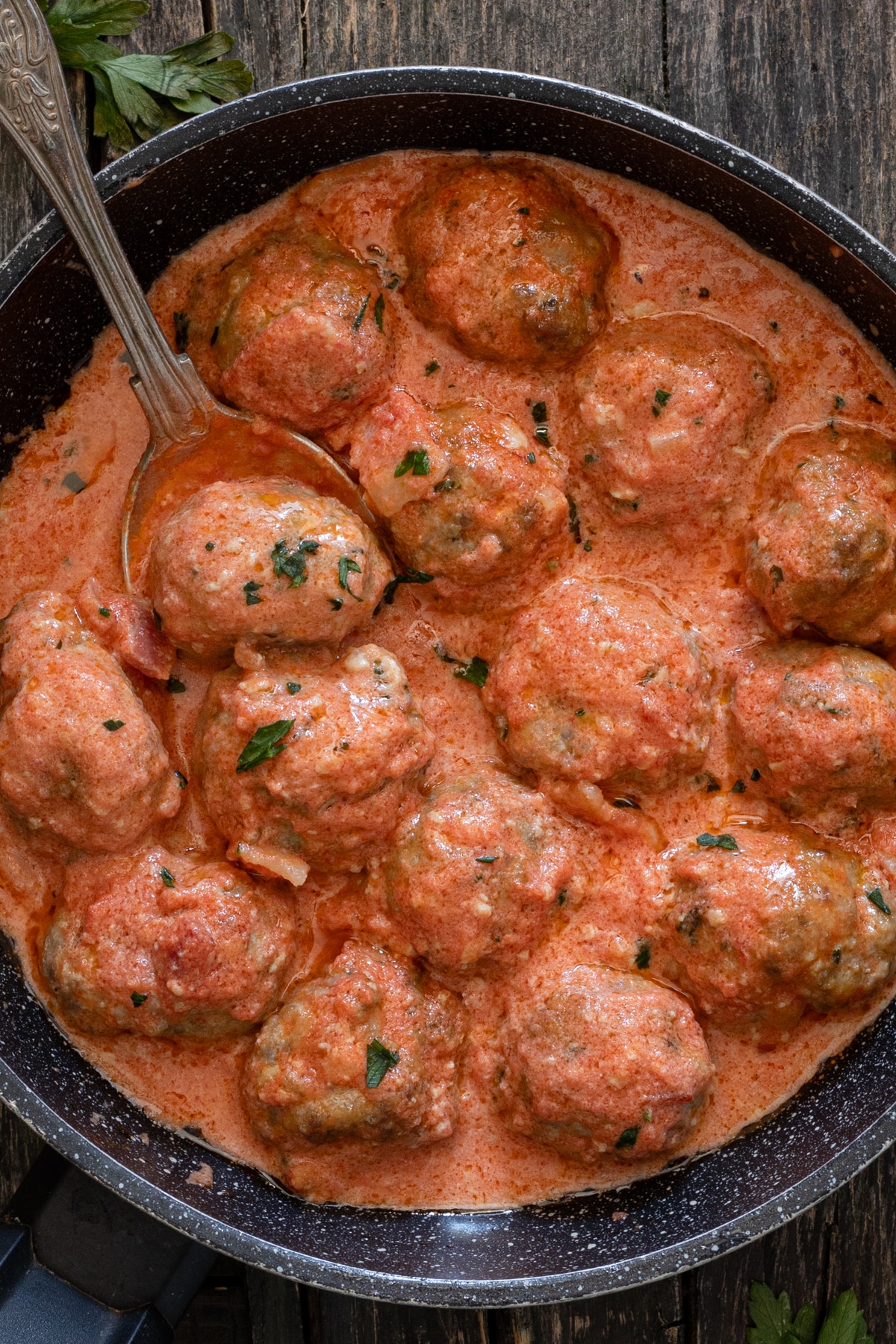 Italian Meatballs in Cream Sauce