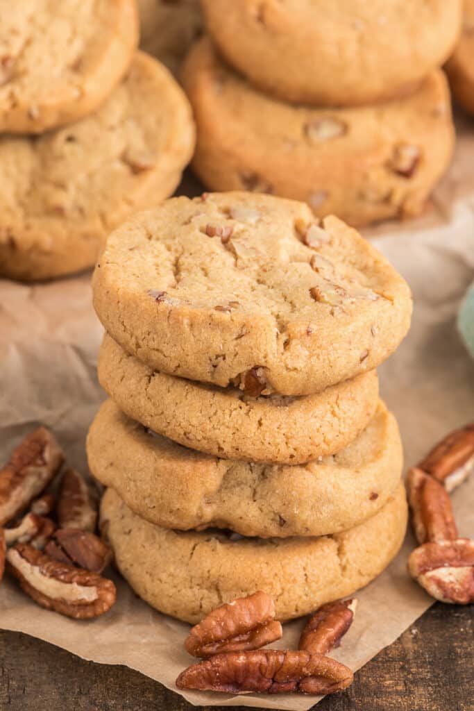 Four cookies stacked.