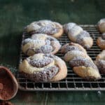 Twist cookies on a wire rack.