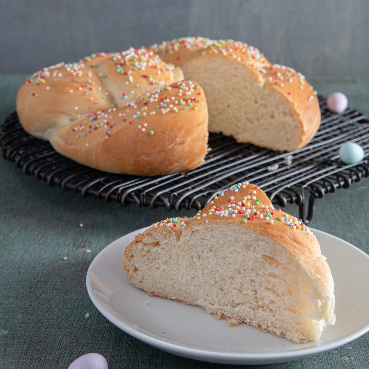 Italian Eggless Easter Bread