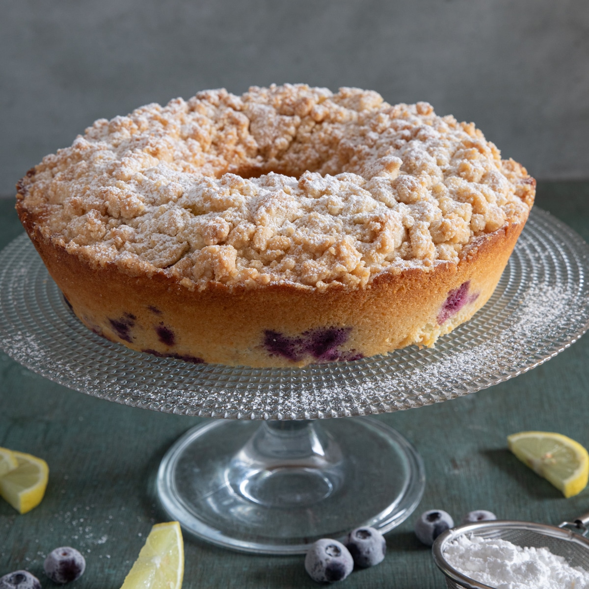 Streusel Lemon Blueberry Cake