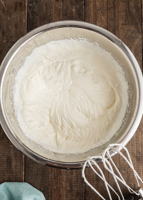 The filling made in a silver bowl.