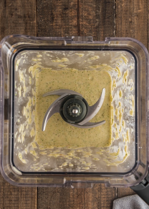 The cream sauce blended.