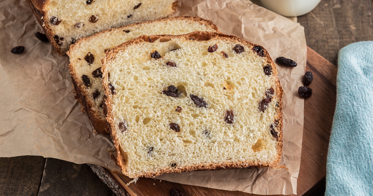 Rich Raisin Bread Recipe - An Italian in my Kitchen