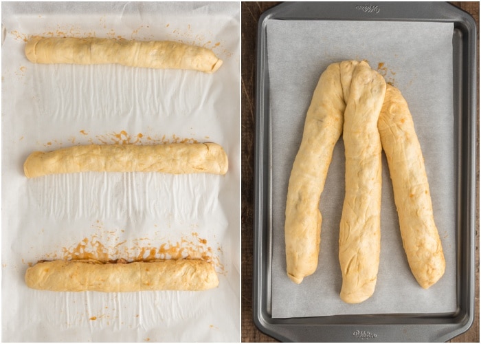 The ovals rolled and joined together at the end.