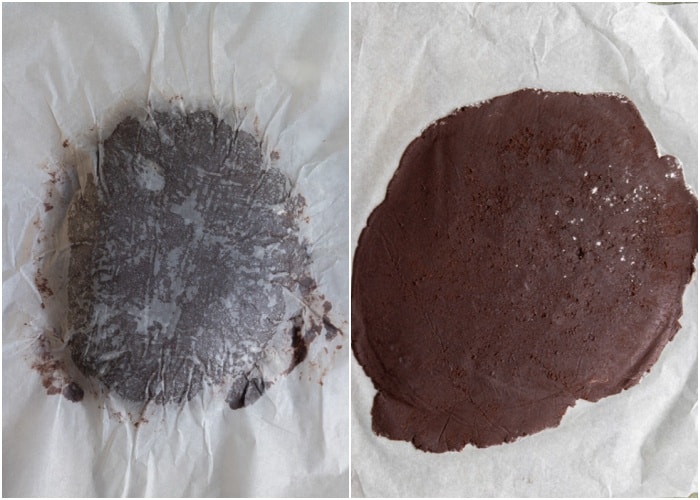 The dough flattened to chill.