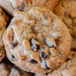Hermit cookies on a wire rack.