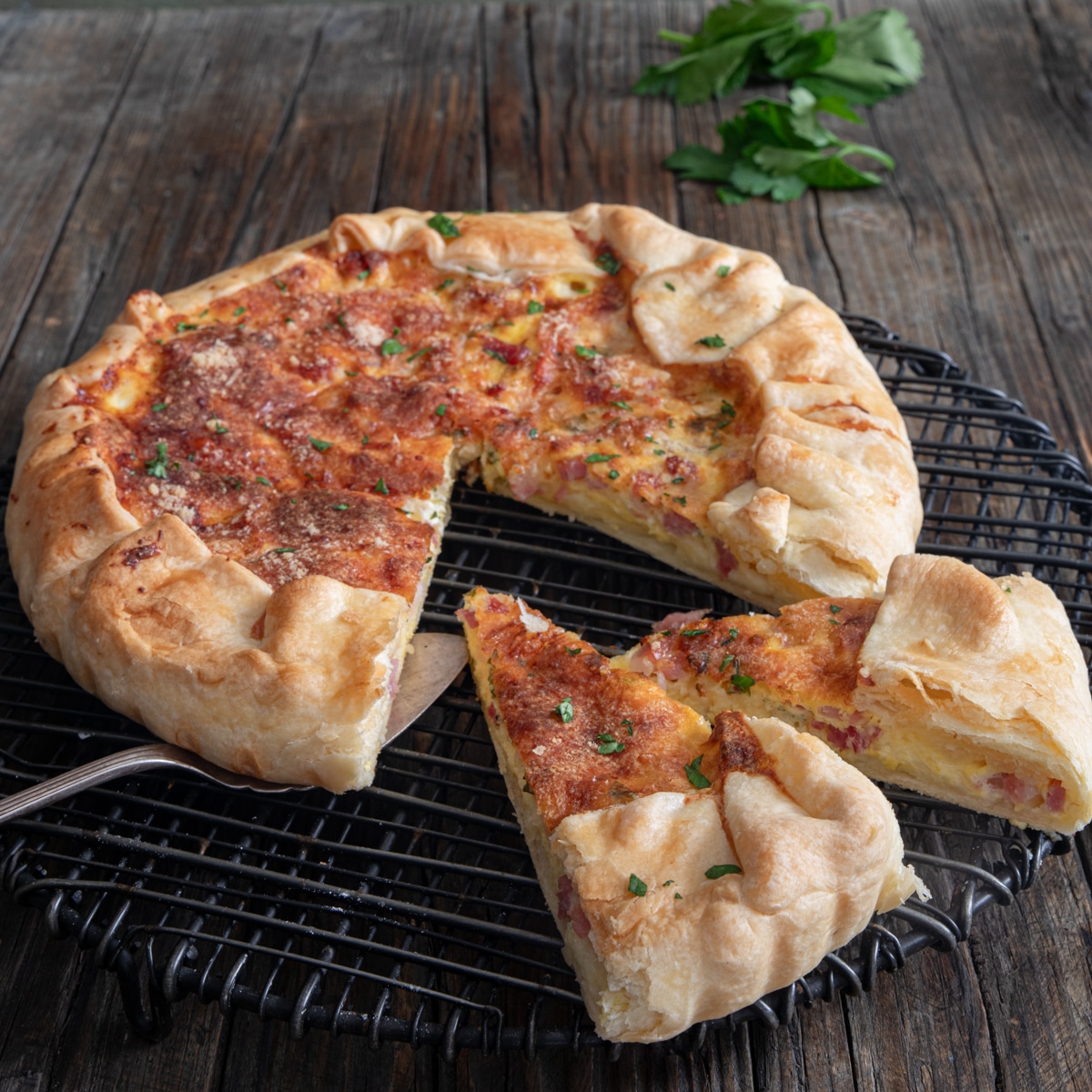 Prosciutto and Cheese Pie