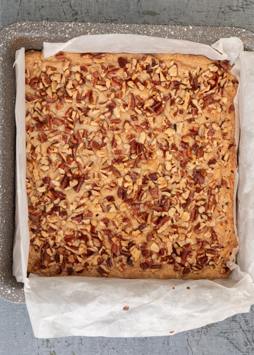 The baked shortbread.