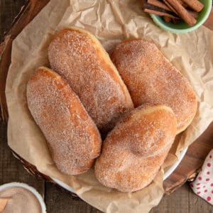 Beaver tails on brown paper.