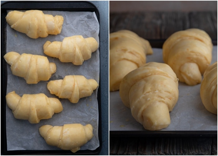 The dough after risen.