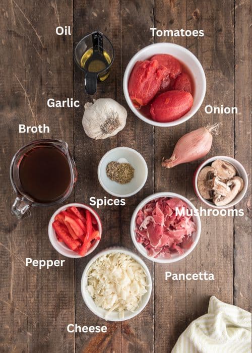 Ingredients for the recipe.
