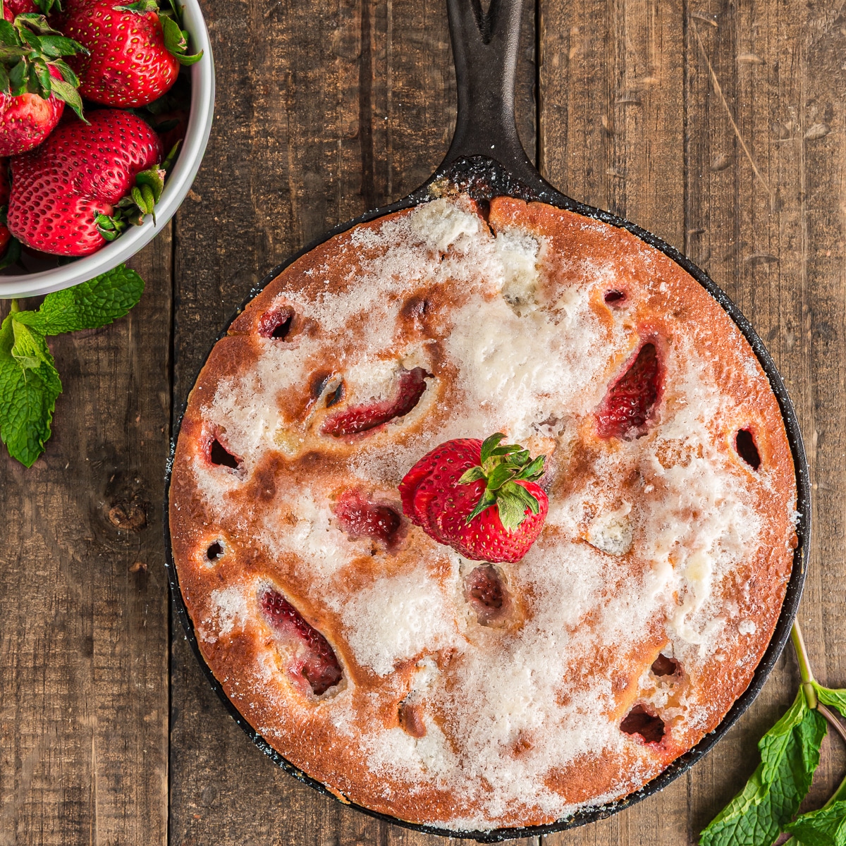Strawberry Skillet Cake