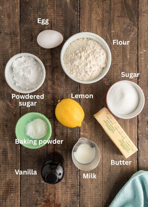 Ingredients for the cookies.