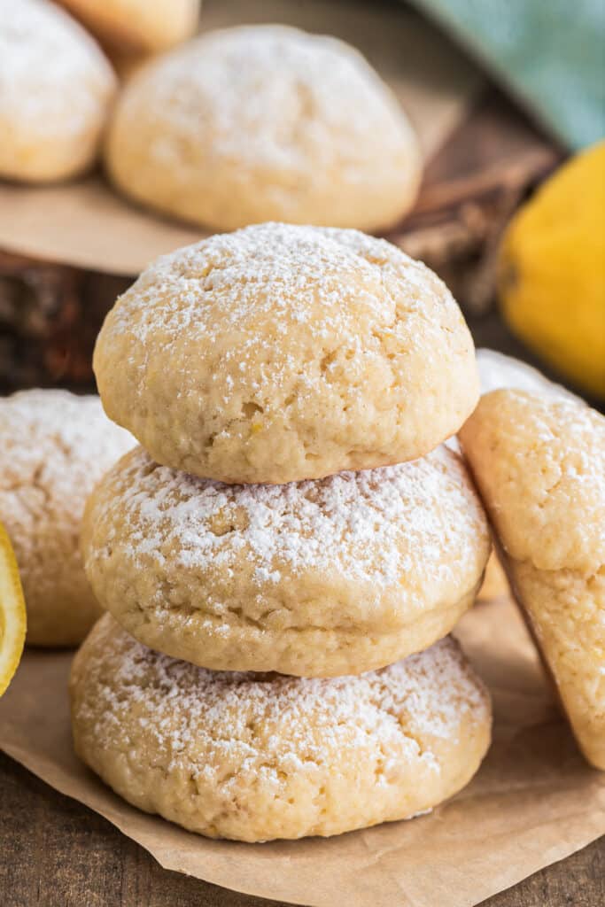 Three cookies stacked.