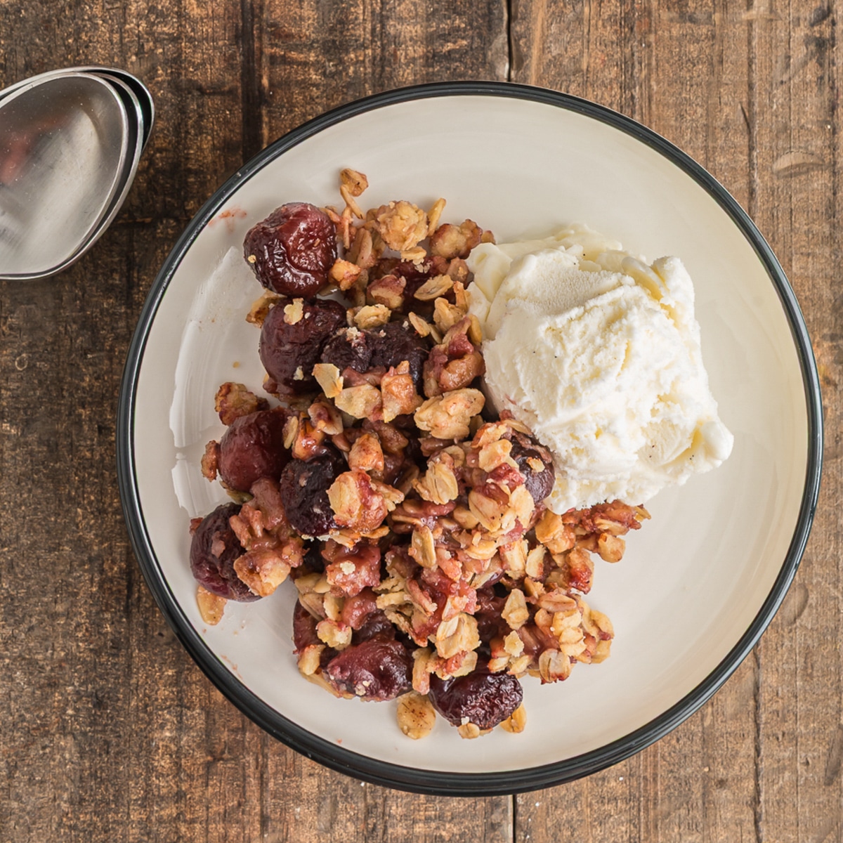 Cherry and Walnut Crumble