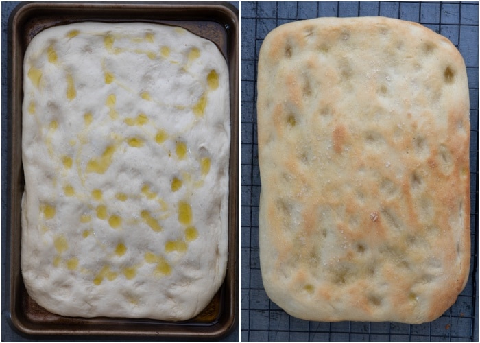 The dough risen again and half baked.
