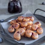 Palmiers on a black tray.