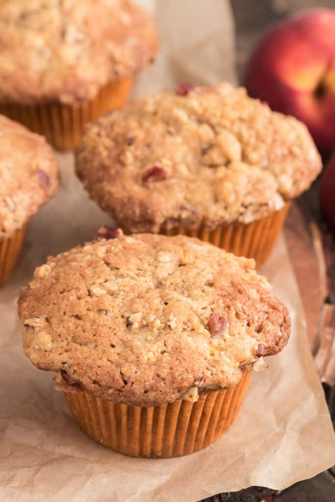Three muffin one behind the other.
