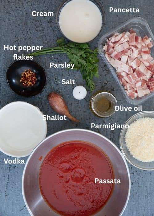 Ingredients for the recipe.