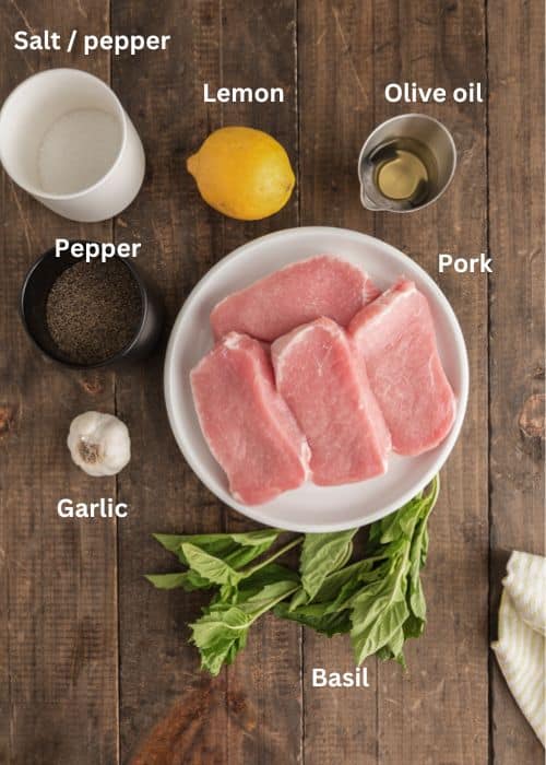 Ingredients for the recipe.