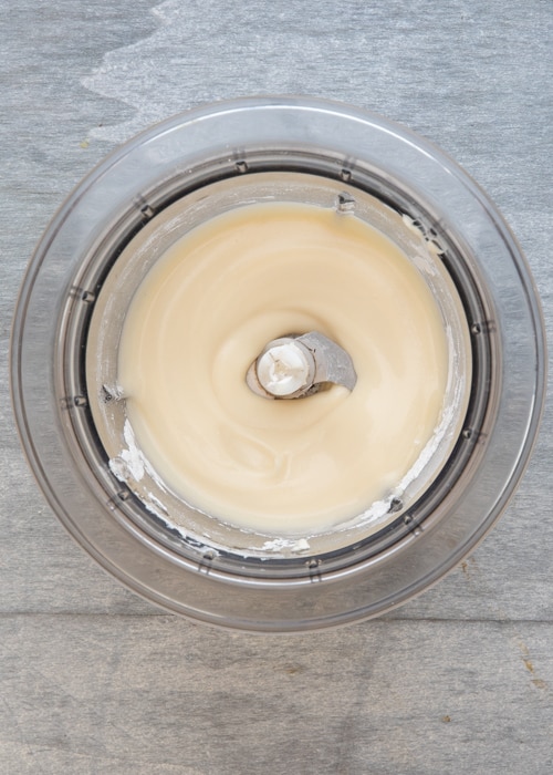The parmesan cream in the bowl.