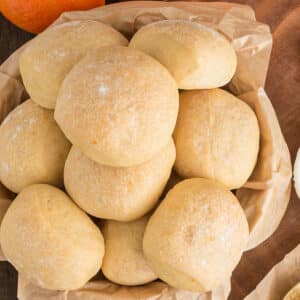 Buns in a basket.