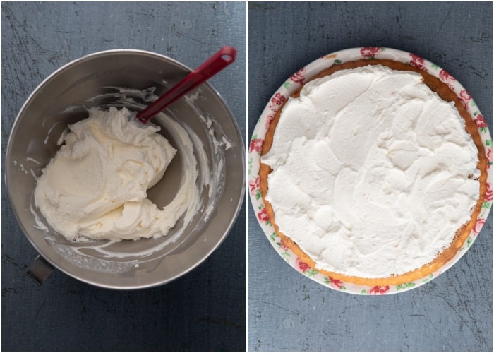 Making the filling and on the cake.